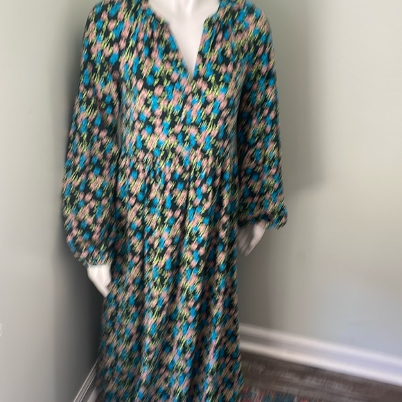 Boden Willow Midi Jersey Dress Multi-Color Floral size 4 - Picture 3 of 11